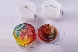Molde silicona bombonera rayada